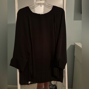 Daniel Rainn Blouse. Petite XL. Black